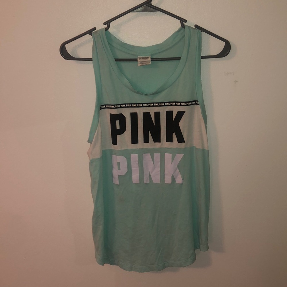 Teal pink tank top